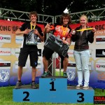 King of the Rock Biketrial Cup podium elite