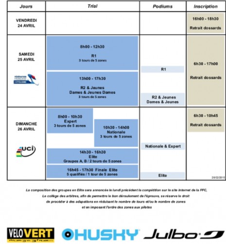 Coupe France CREPS Poitiers 2015 programme