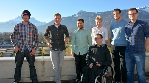 From letft to right: Kenny Belaey, Bobbie Traksel (President), Donny Robinson, Greita Neimanas, Tobias Frankhauser (wheel chair), Kevin Sireau and Manuel Kopp ©UCI